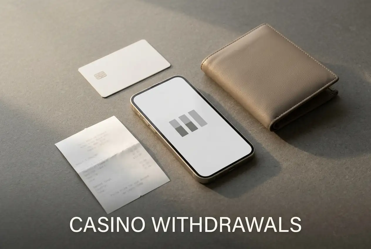 An unbranded bank card beside a smartphone showing a simple progress bar on a desk